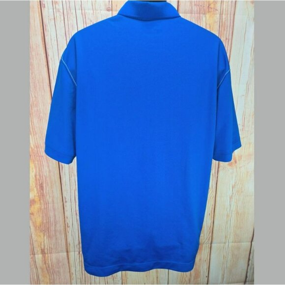 Nike Golf Blue Dri-Fit Mens Polo XL Short Sleeve Lightweight Breathable - Picture 3 of 8